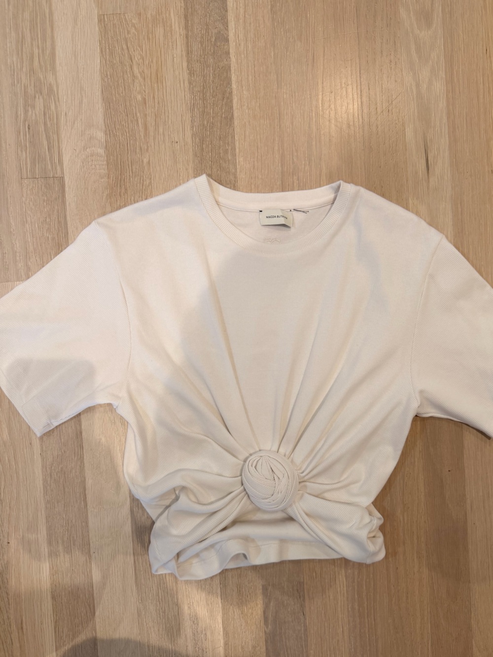 Magda Butrym White Knot Front Tee